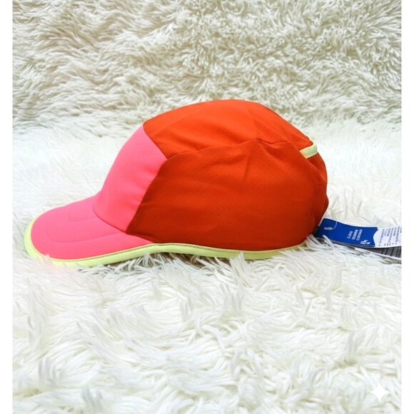NWT Brooks Running Lightweight Packable Hat Adjustable Cap Red Neon Pink - Picture 6 of 9